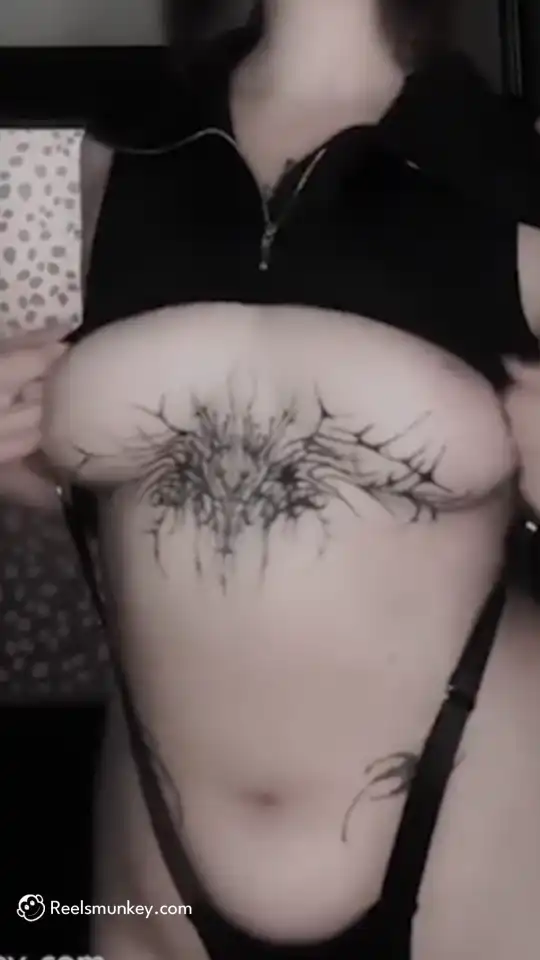 Goth Girl Teasing Her Fans With Hot Bodysuit And Flashing Her Tiny Nips