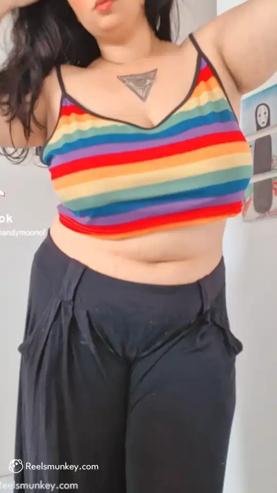 Hot BBW Girl Stripping Down And Playing With Her Heavy TikTok Tits
