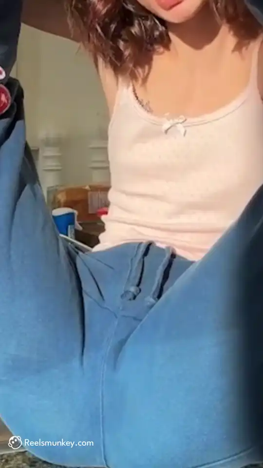 Petite Girl Making TikTok With Stretching Her Legs In NSFW and SFW way
