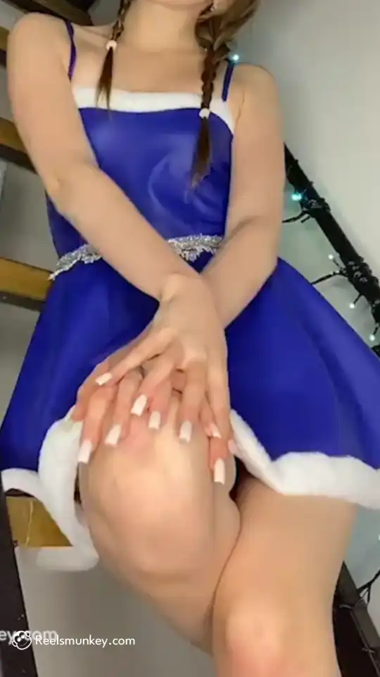 Horny Princess Showing Off Her Perfect Pussy From a Stairways