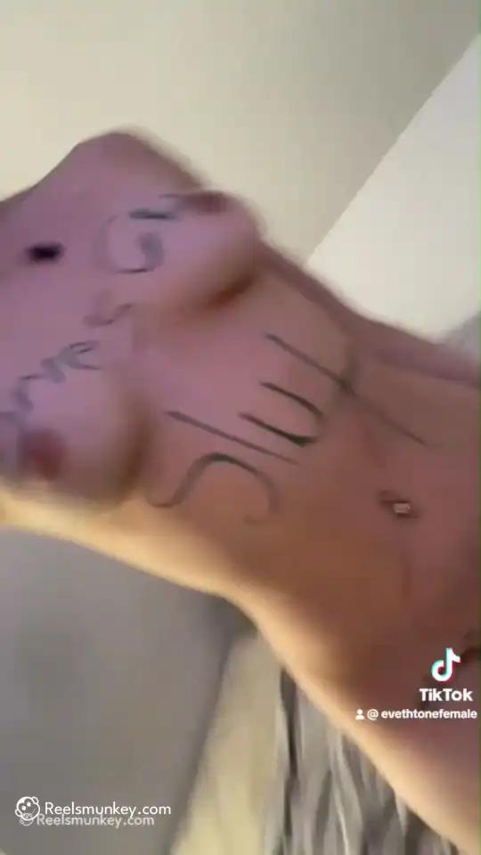Sexy Babe With Her Fans Name On Her Chest Is Ready To Get Fucked